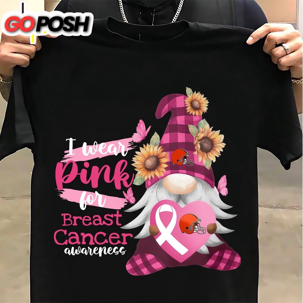 NFL Cleveland Browns I Wear Pink Breast Cancer Awareness Classic T-Shirt