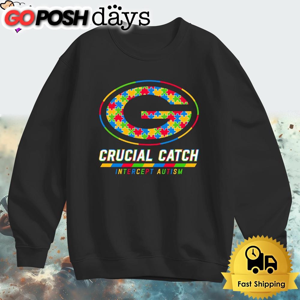 nfl-green-bay-packers-autism-awareness-t-shirt-crucial-catch-lt3186r3 NFL Green Bay Packers Autism Awareness T Shirt Crucial Catch