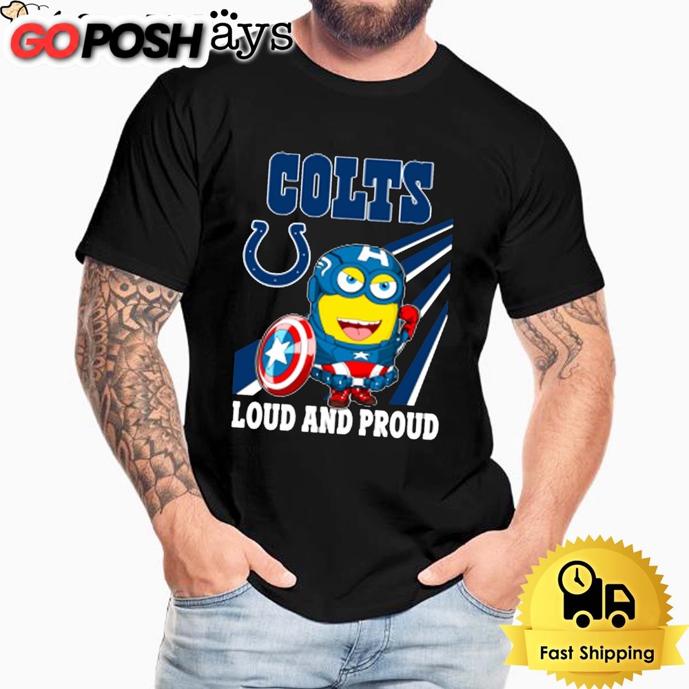 NFL Indianapolis Colts Captain America Minion Loud And Proud Unisex T-Shirt
