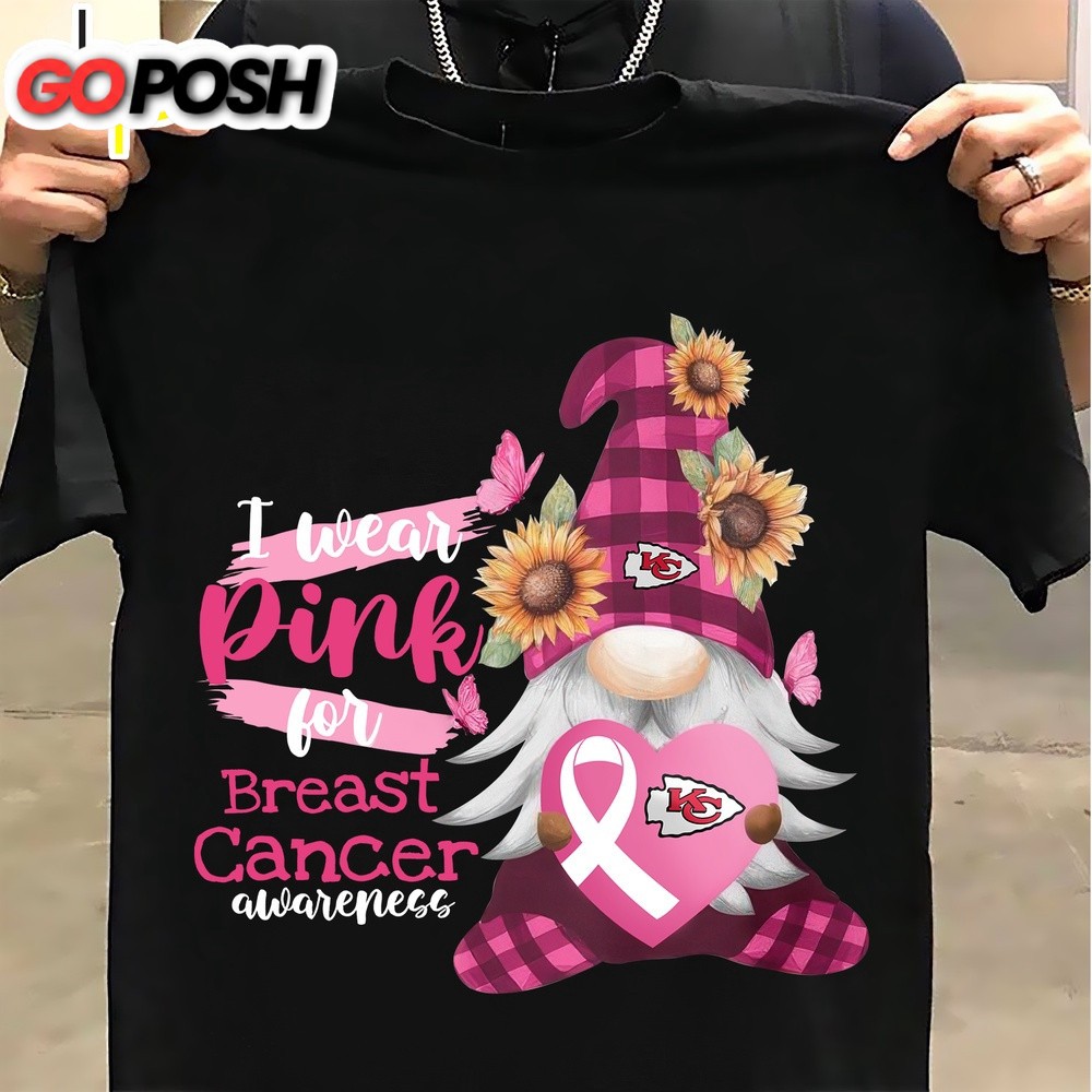 NFL Kansas City Chiefs I Wear Pink Breast Cancer Awareness Classic T-Shirt