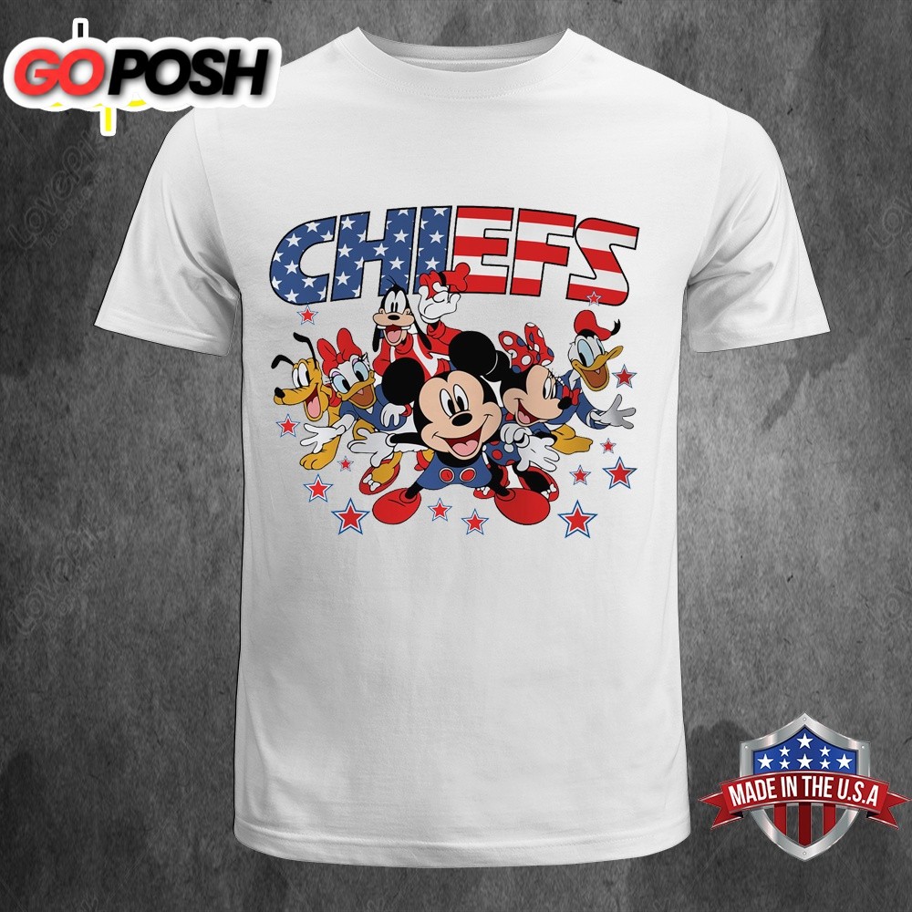NFL Kansas City Chiefs Independence Day Proud of 4 July Disney Unisex T-Shirt
