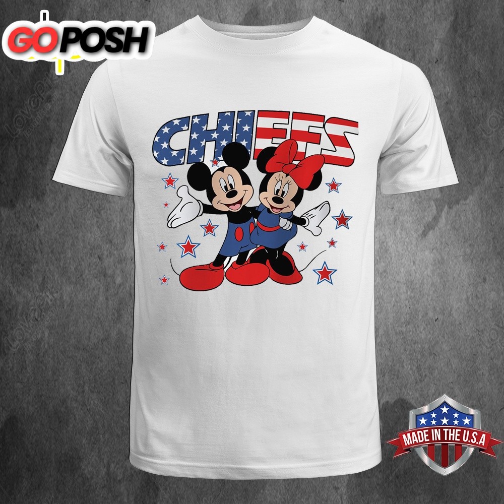 NFL Kansas City Chiefs Independence Day Proud of 4 July Mickey Love Unisex T-Shirt