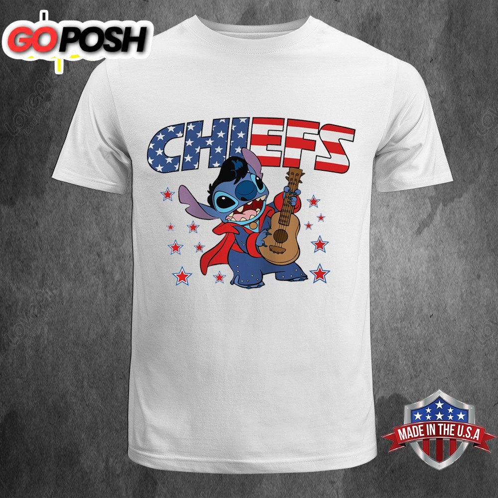 NFL Kansas City Chiefs Independence Day Proud of 4 July Stitch Unisex T-Shirt