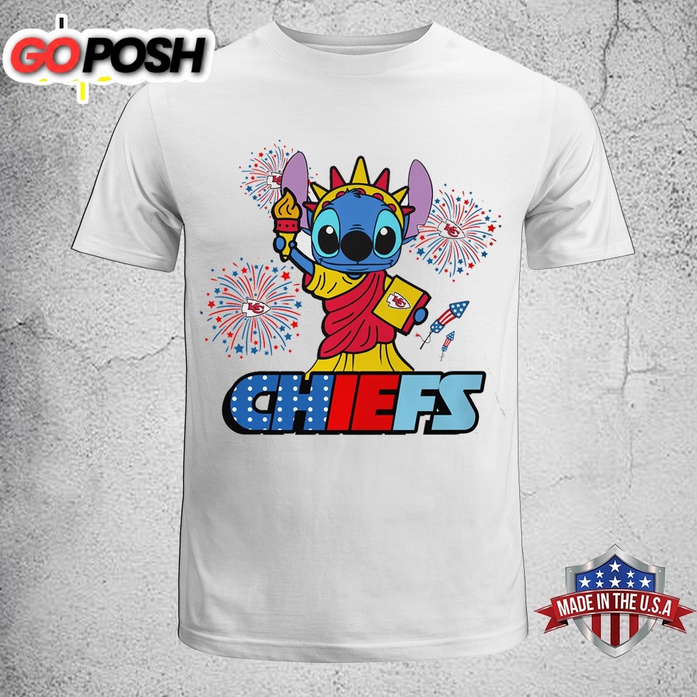 NFL Kansas City Chiefs Stitch Independence 2025 Unisex T-Shirt