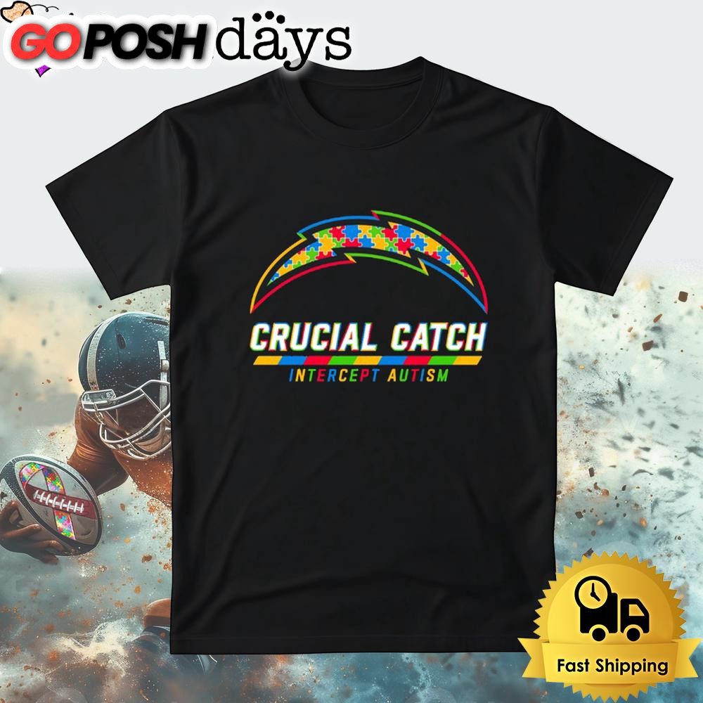 NFL Los Angeles Chargers Autism Awareness T Shirt Crucial Catch