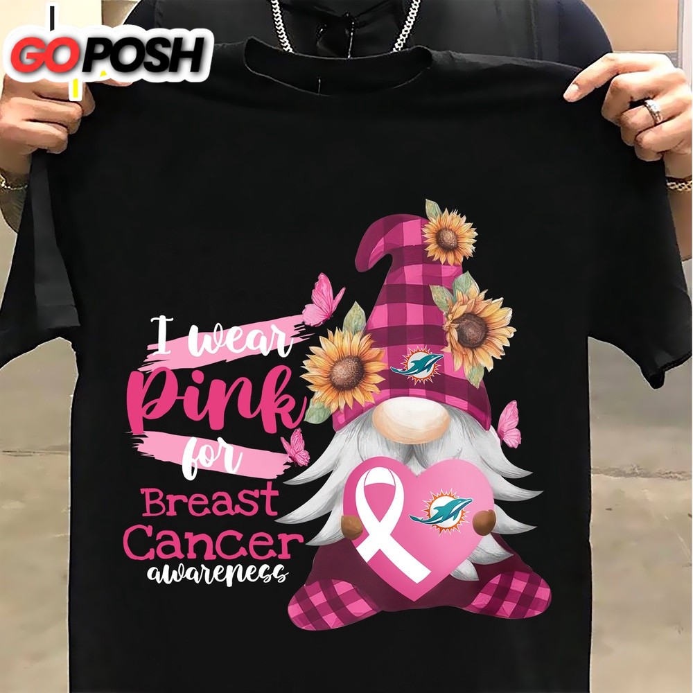 NFL Miami Dolphins I Wear Pink Breast Cancer Awareness Classic T-Shirt