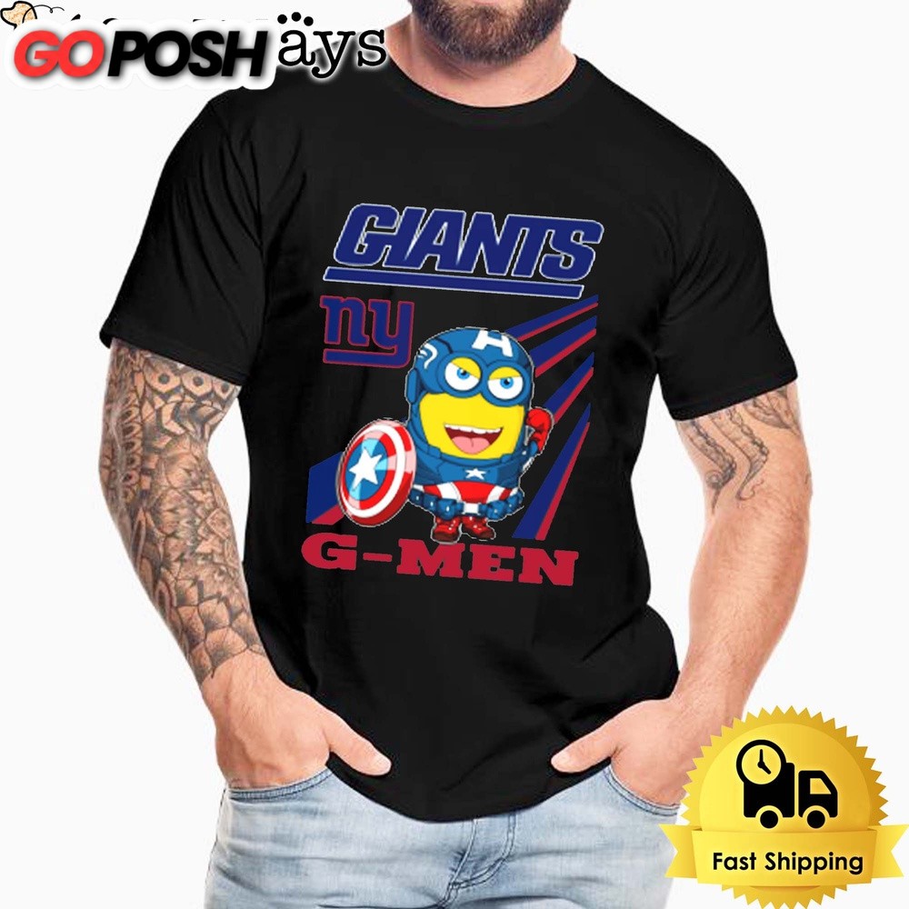 NFL New York Giants Captain America Minion G Men Unisex T-Shirt