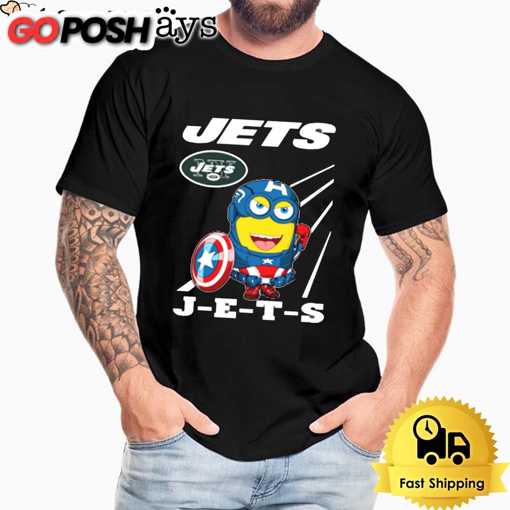 NFL New York Jets Captain America Minion Unisex T-Shirt