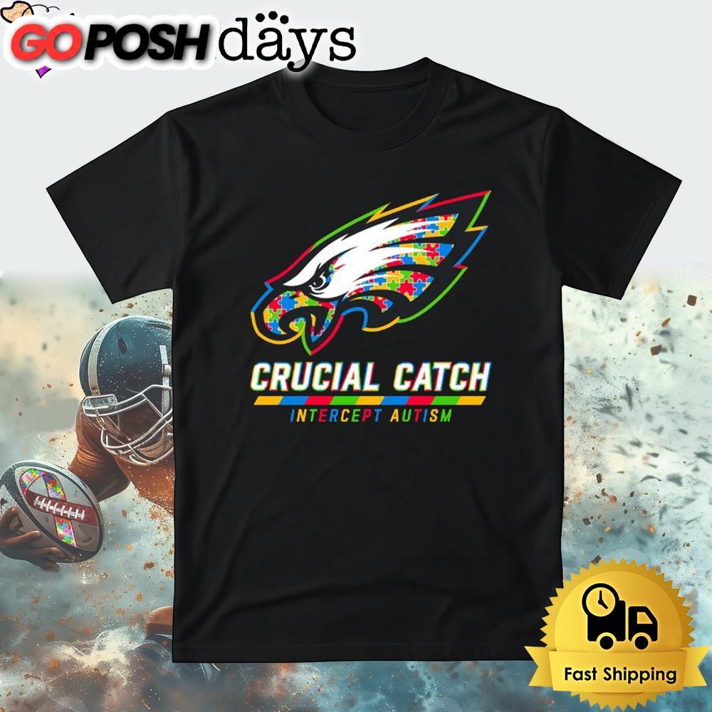 NFL Philadelphia Eagles Autism Awareness T Shirt Crucial Catch