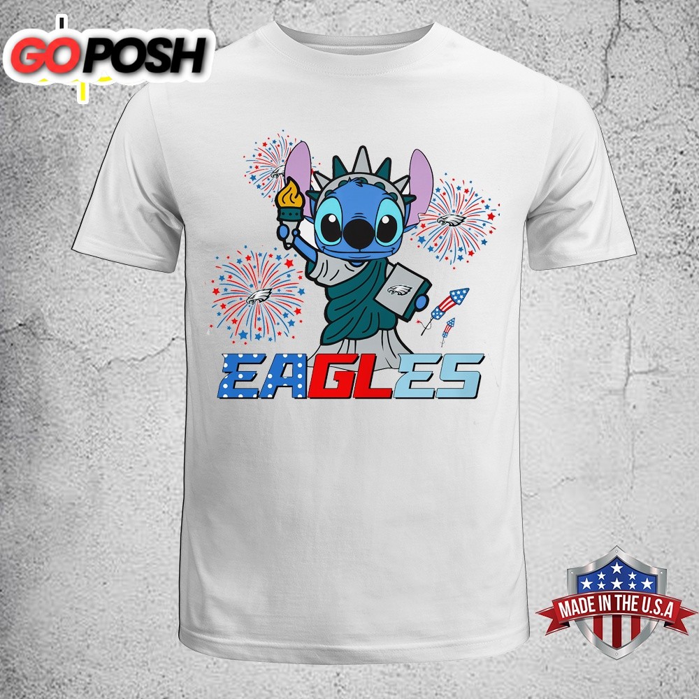 NFL Philadelphia Eagles Stitch Independence 2025 Unisex T-Shirt