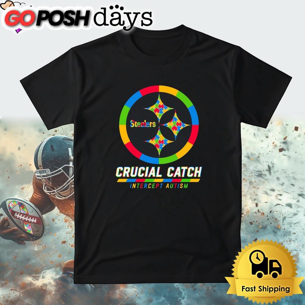 NFL Pittsburgh Steelers Autism Awareness T Shirt Crucial Catch