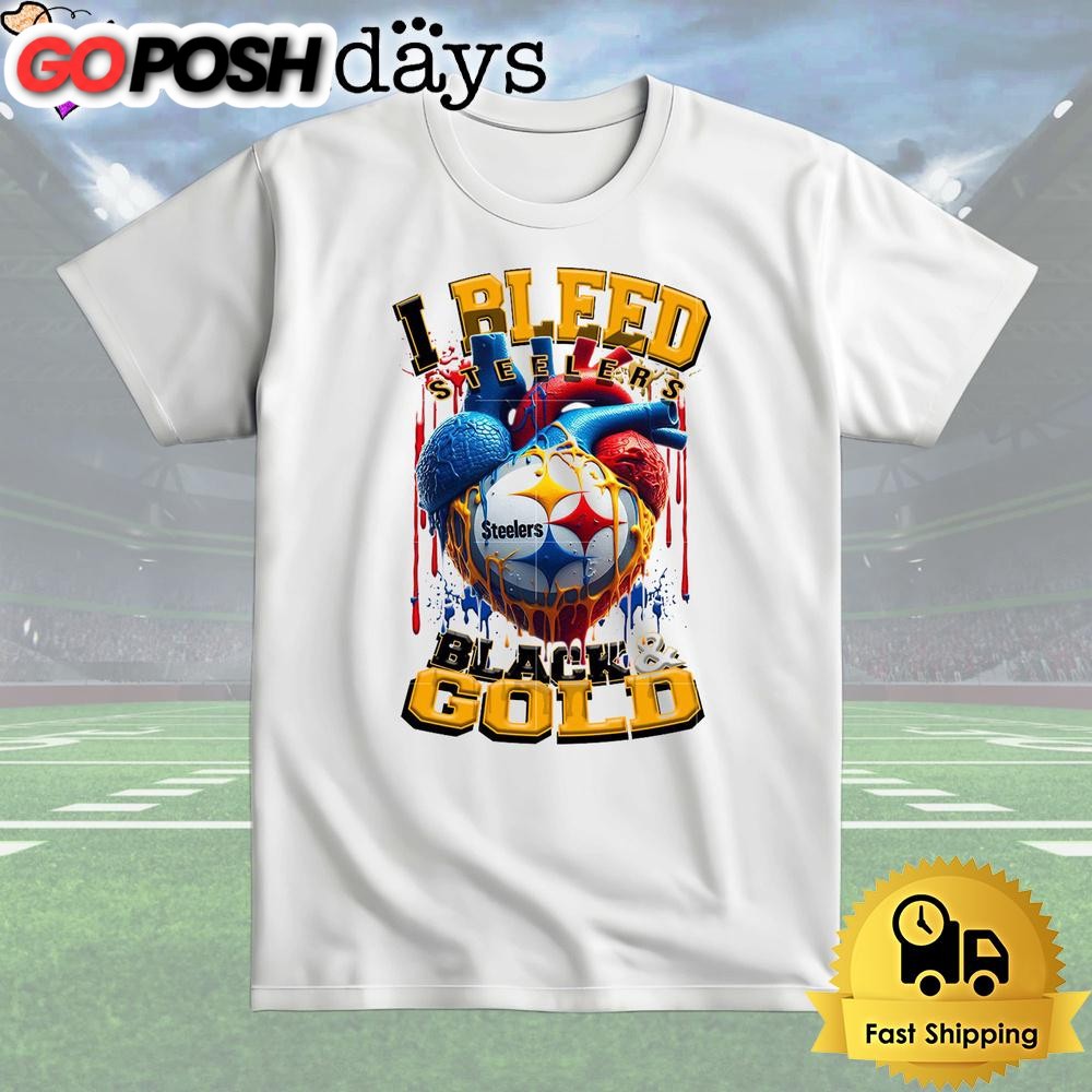 NFL Pittsburgh Steelers I Bleed Black Gold T Shirt