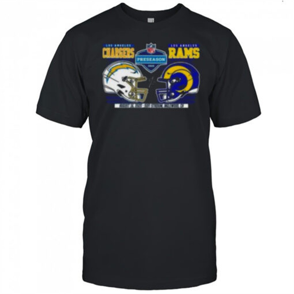 nfl-preseason-week-2-2025-los-angeles-chargers-vs-los-angeles-rams-dueling-helme-xrs8s8m0 NFL Preseason Week 2 2025 Los Angeles Chargers Vs Los Angeles Rams Dueling Helmet shirt