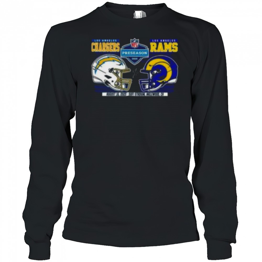 nfl-preseason-week-2-2025-los-angeles-chargers-vs-los-angeles-rams-dueling-helme-xrs8s8m0 NFL Preseason Week 2 2025 Los Angeles Chargers Vs Los Angeles Rams Dueling Helmet shirt
