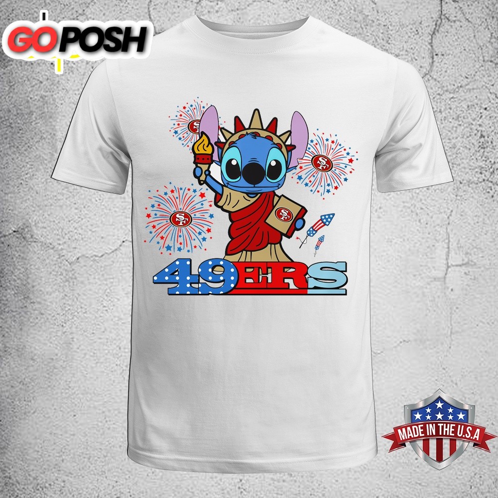 NFL San Francisco 49ers Stitch Independence 2025 Unisex T-Shirt