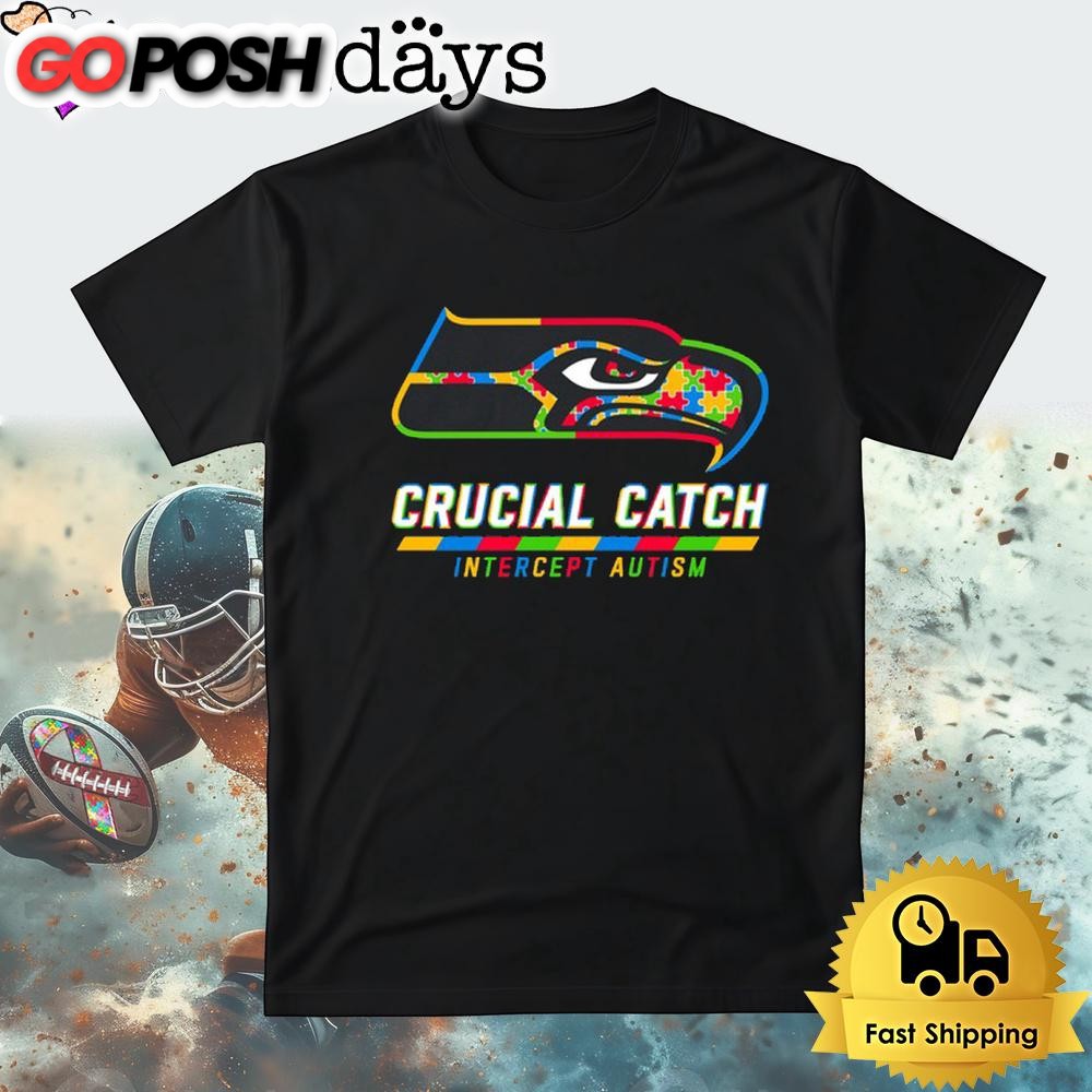 NFL Seattle Seahawks Autism Awareness T Shirt Crucial Catch