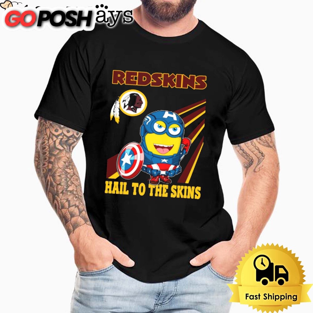 NFL Washington Redskins Captain America Minion Hail To The Skins Unisex T-Shirt