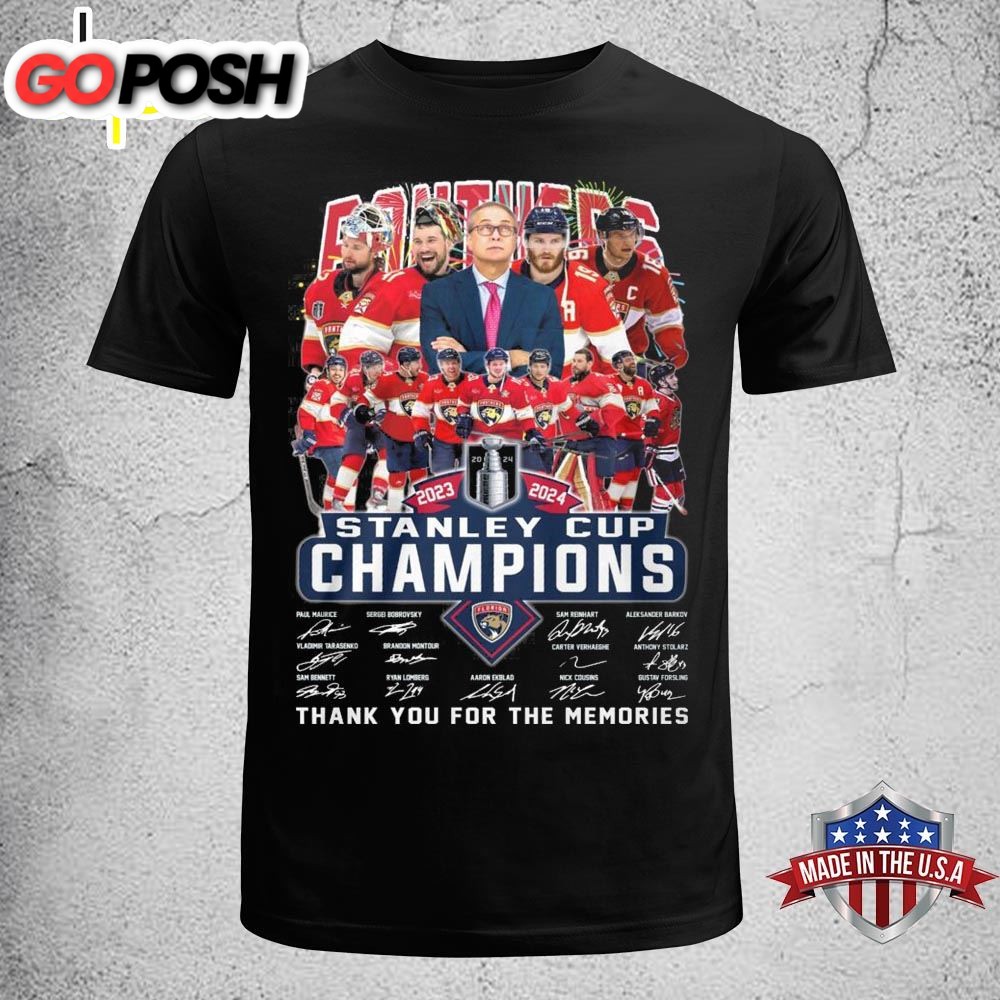 NHL Florida Panthers 2025-2025 Stanley Cup Champions Thank You For The Memories T-Shirt