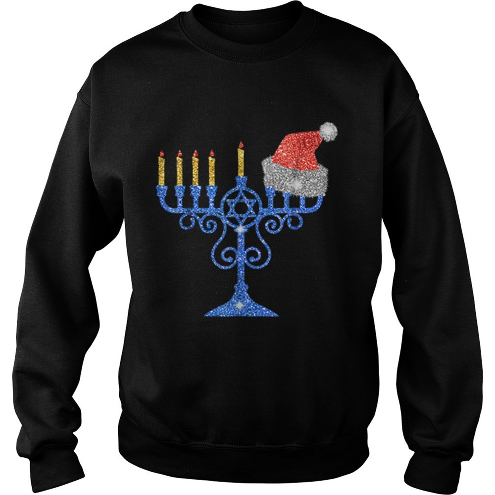 Nice Chrismukkah Hannukah Santa Hat Funny Christmas shirt