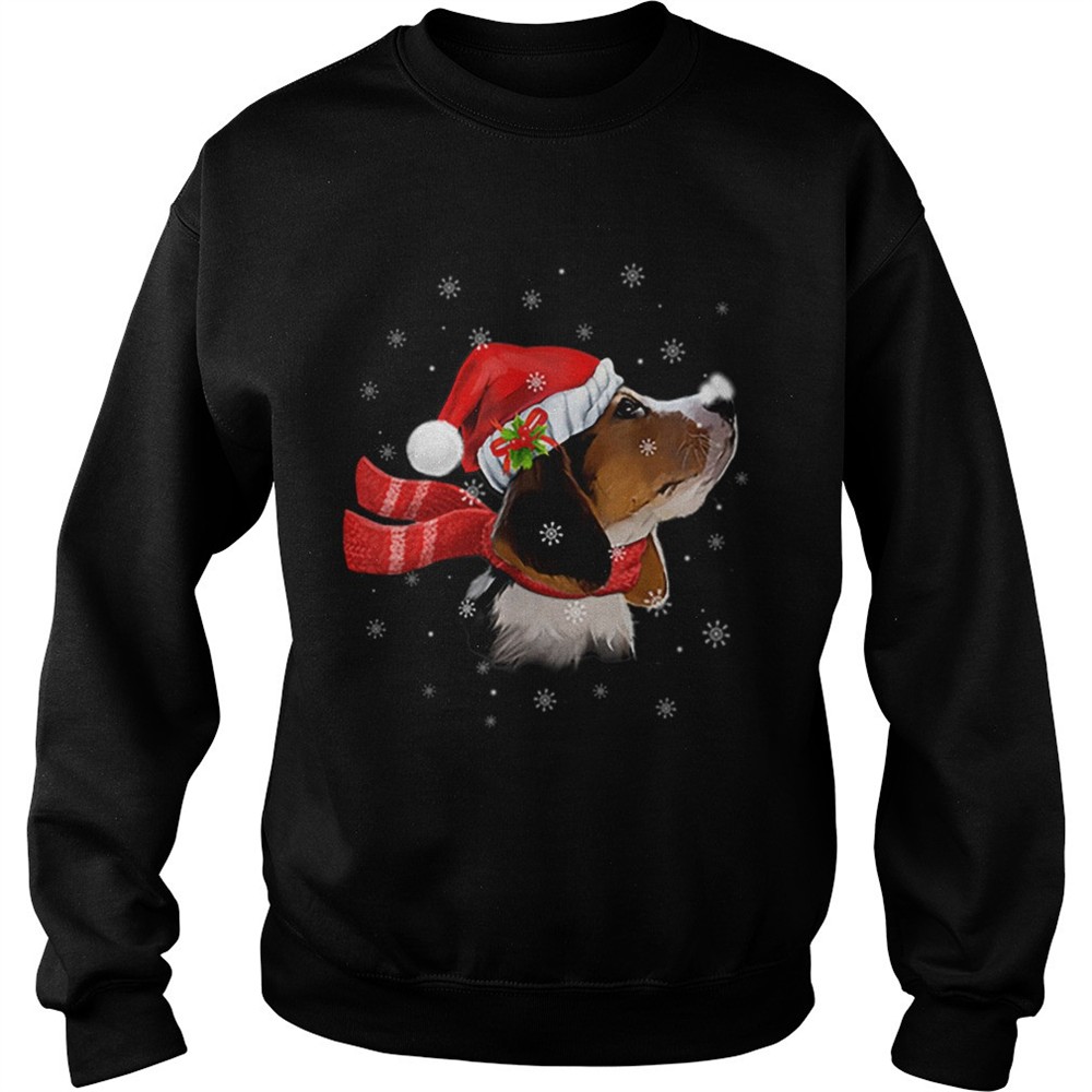 Nice Christmas Beagle Santa Hat Dog Lover shirt