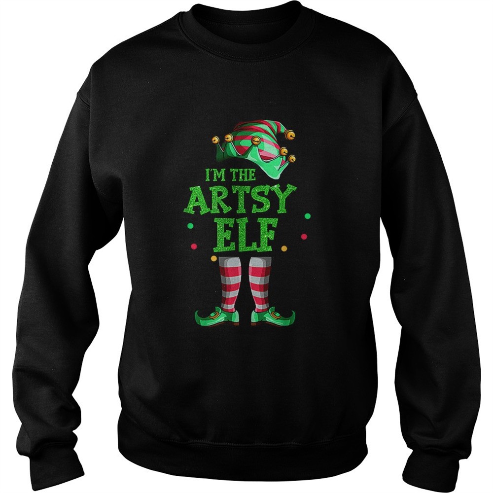 Nice Family Matching Funny Christmas Group gift Im The Artsy Elf shirt