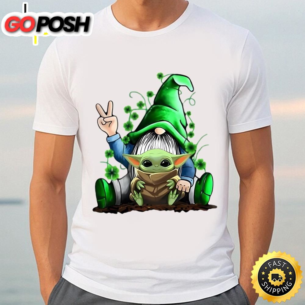 Nice Gnome Hug Baby Yoda Irish St. Patricks Day Shirt