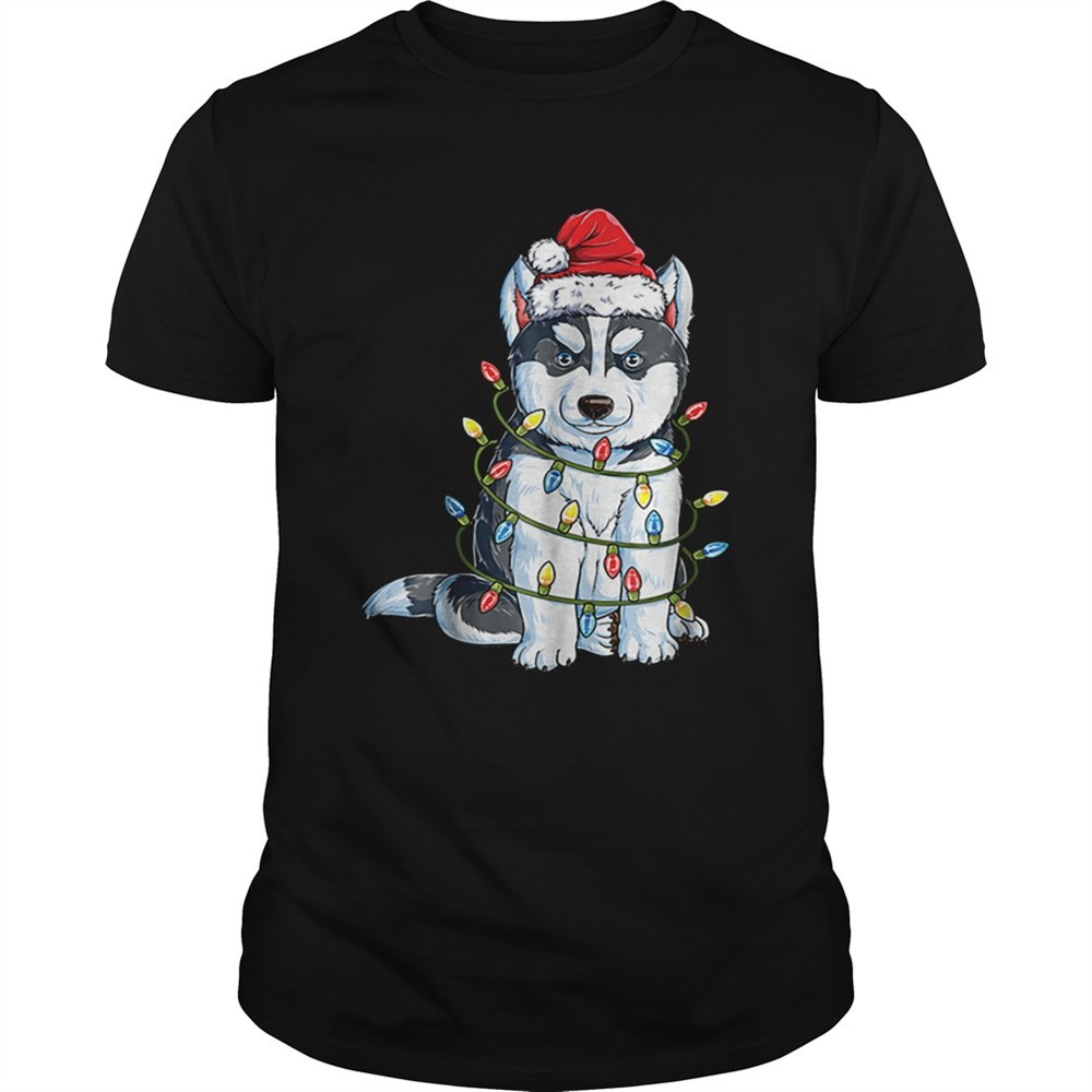 nice-siberian-husky-christmas-santa-hat-xmas-lights-boys-shirt-1xv230oe Nice Siberian Husky Christmas Santa Hat Xmas Lights Boys shirt