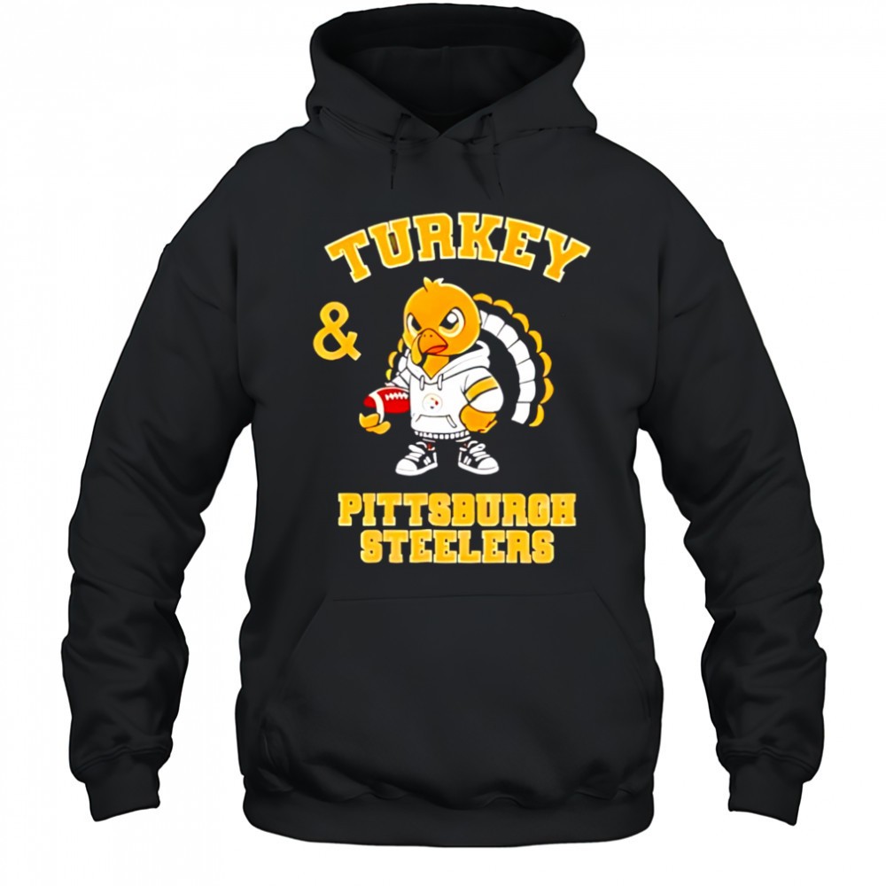Nice Turkey and Pittsburgh Steelers Football NFL Happy Thanksgiving shirt