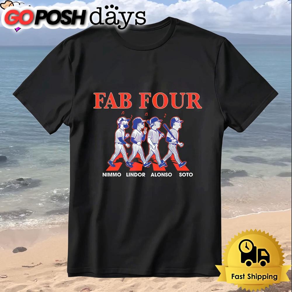 Nimmo Lindor Alonso Soto Fab Four Baseball Crossover Album T-Shirt