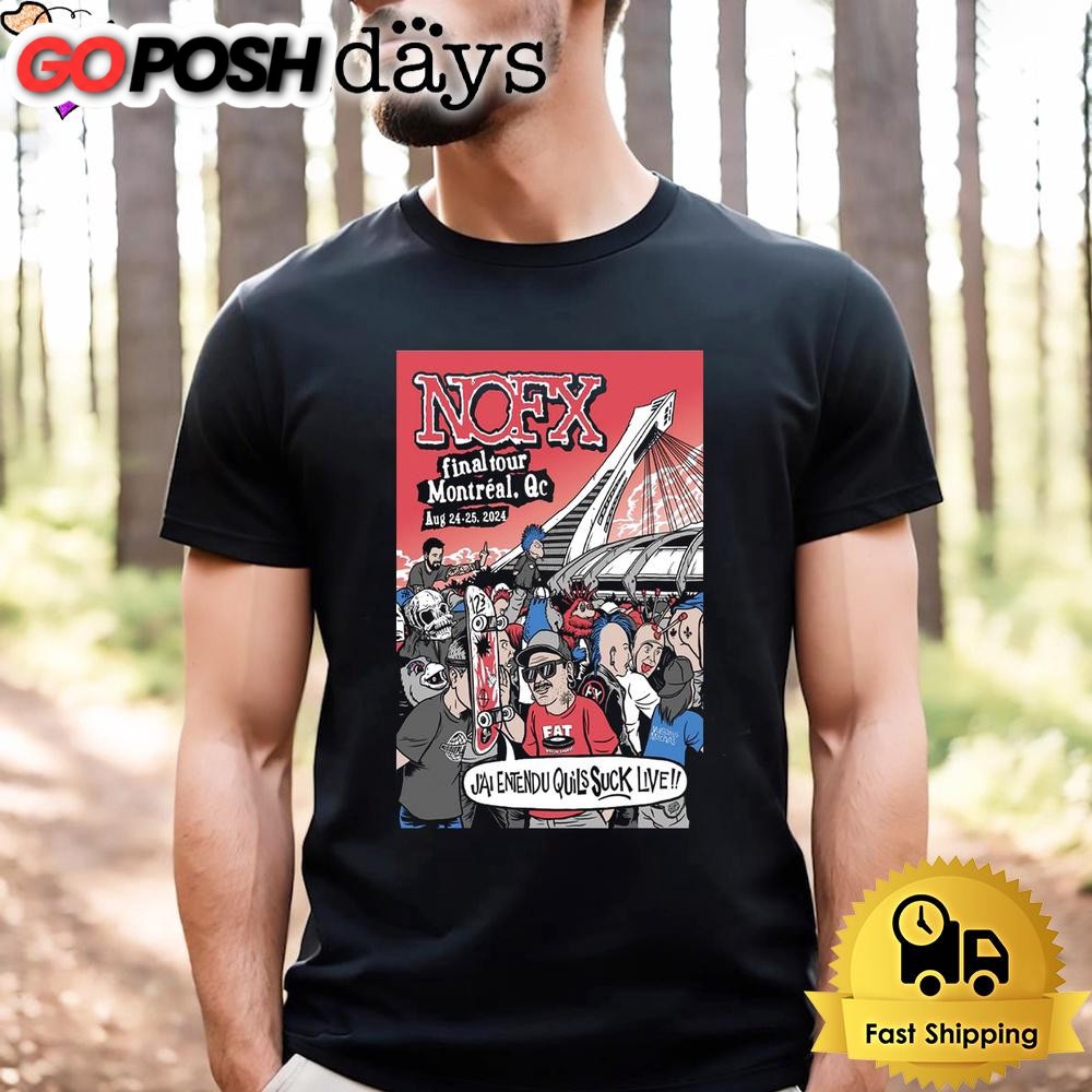 NOFX At Parc Olympique In Montreal QC On August 24-25 2024 Unisex T-Shirt