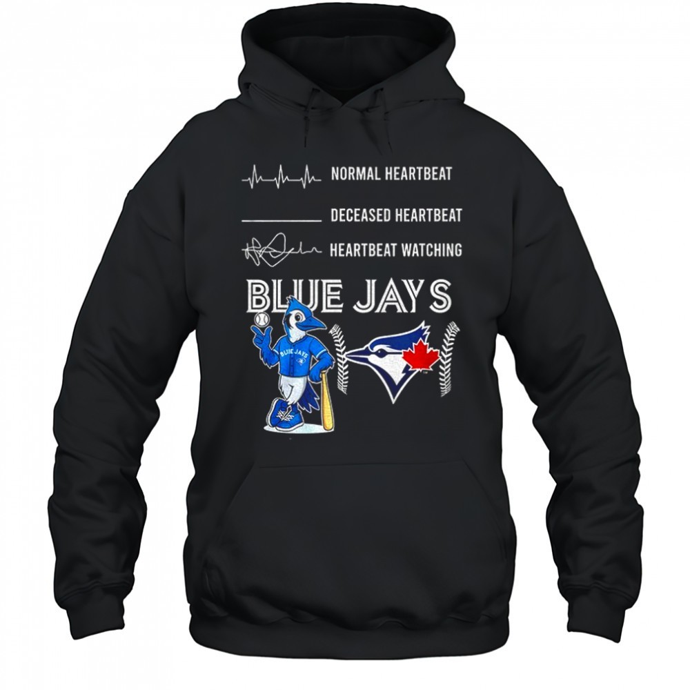 Normal heartbeat deceased heartbeat heartbeat watching Blue Jays sports shirt