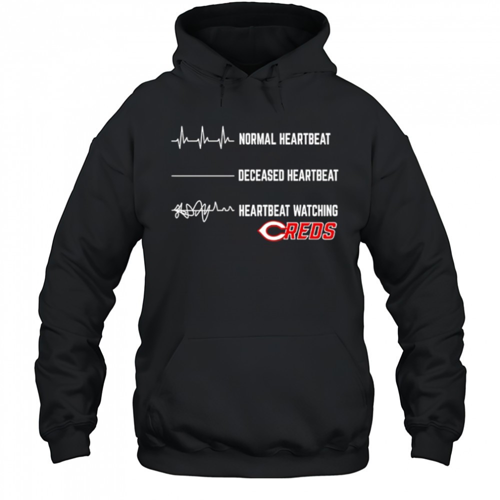 Normal Heartbeat Deceased Heartbeat Heartbeat Watching Cincinnati Reds shirt