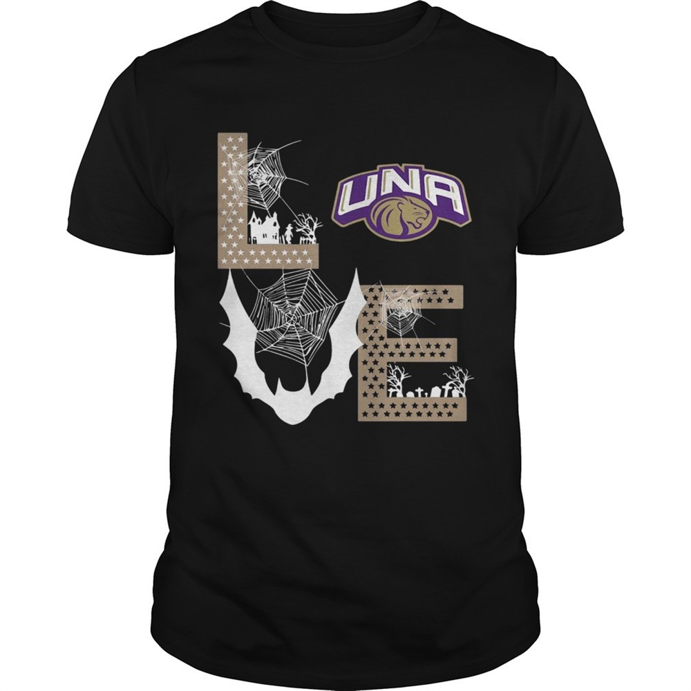 north-alabama-lions-stacked-spiderweb-love-shirt-olsvfbvx North Alabama Lions Stacked Spiderweb Love shirt