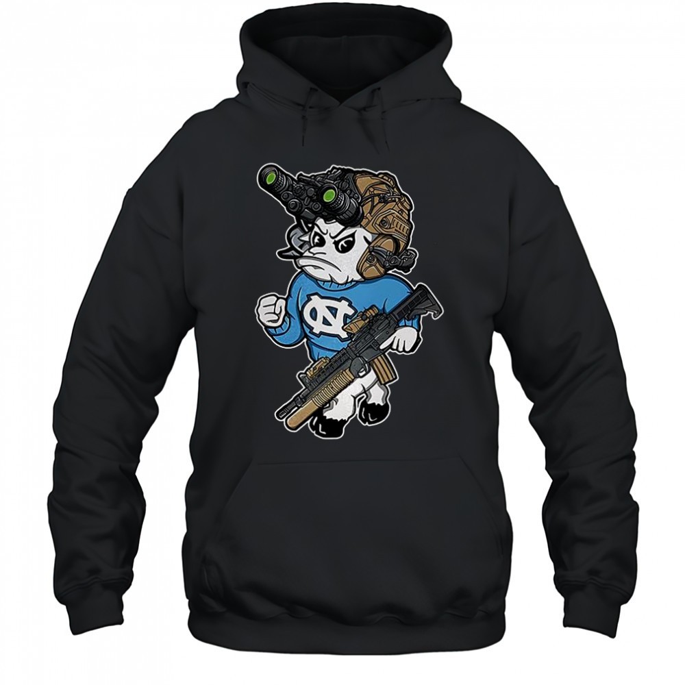 North Carolina Tar Heels mascot tactical soldier shirt