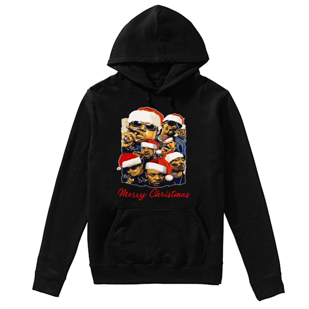 Notorious Big Snoop Dogg Ice Cube Eminem Tupac Santa Merry Christmas shirt