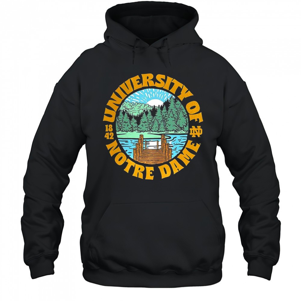 Notre Dame Fighting Irish football the university of Notre Dame est 1842 landscape logo shirt