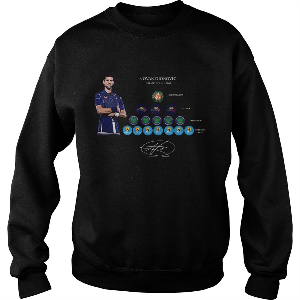 Novak Djokovic Greatest Of All Time Champions shirt