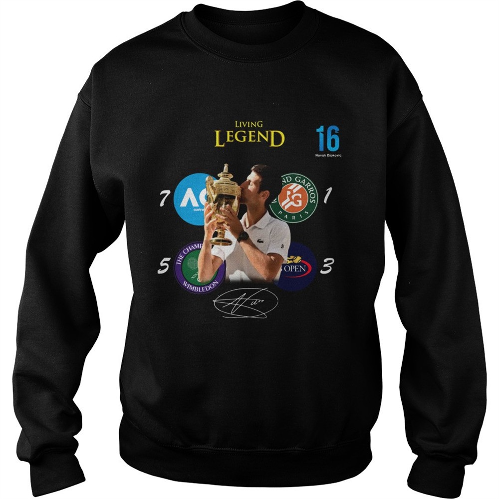 Novak Djokovic living legend Champion Wimbledon 2019 shirt