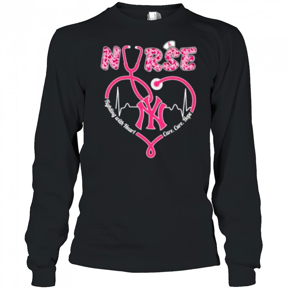 nurse-fighting-with-heart-care-cure-hope-new-york-yankees-shirt-m949hosb Nurse fighting with heart care cure hope New York Yankees shirt