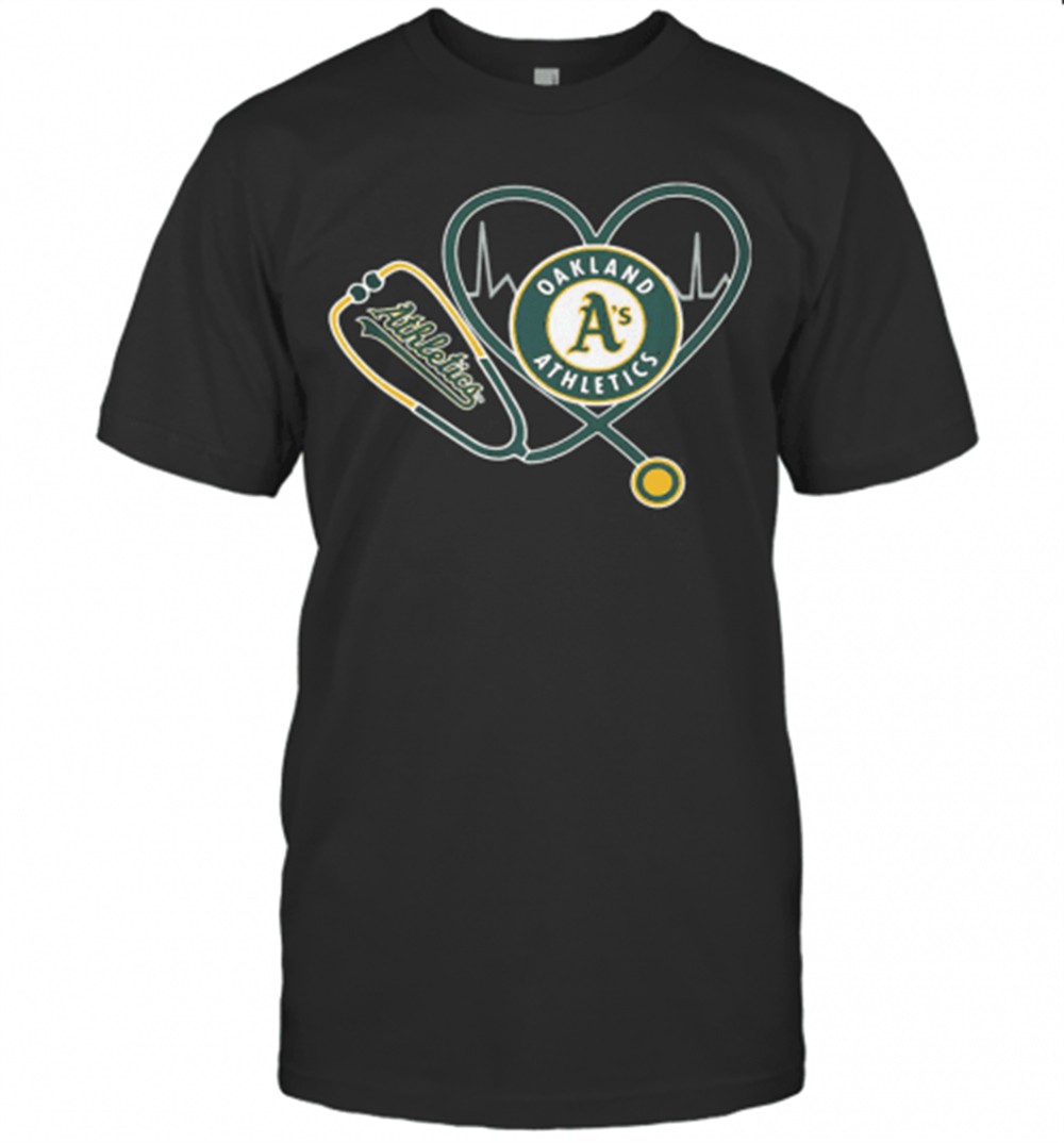 oakland-as-athletics-nurse-heart-t-shirt-e8a5wg2o Oakland AS Athletics Nurse Heart T-Shirt