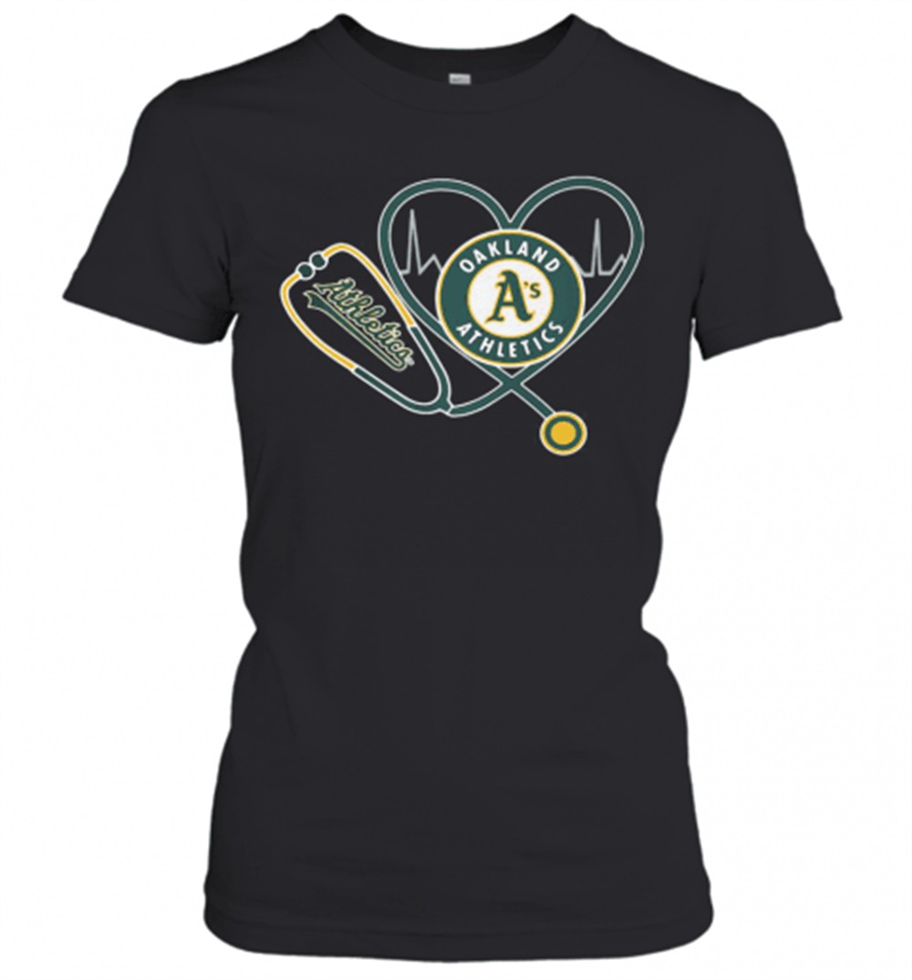 oakland-as-athletics-nurse-heart-t-shirt-e8a5wg2o Oakland AS Athletics Nurse Heart T-Shirt