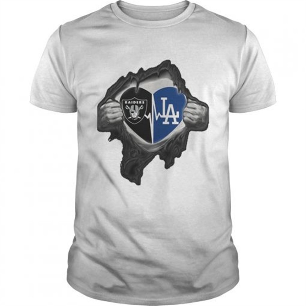 oakland-raiders-inside-my-heart-los-angeles-dodgers-shirt-atiww2jj Oakland Raiders inside my heart Los Angeles Dodgers shirt