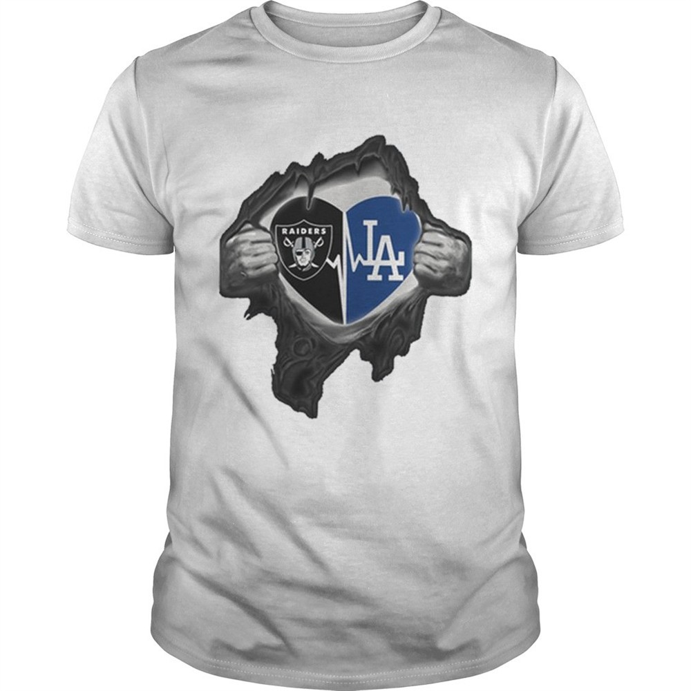 oakland-raiders-inside-my-heart-los-angeles-dodgers-shirt-atiww2jj Oakland Raiders inside my heart Los Angeles Dodgers shirt