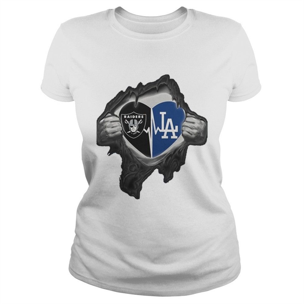 oakland-raiders-inside-my-heart-los-angeles-dodgers-shirt-atiww2jj Oakland Raiders inside my heart Los Angeles Dodgers shirt