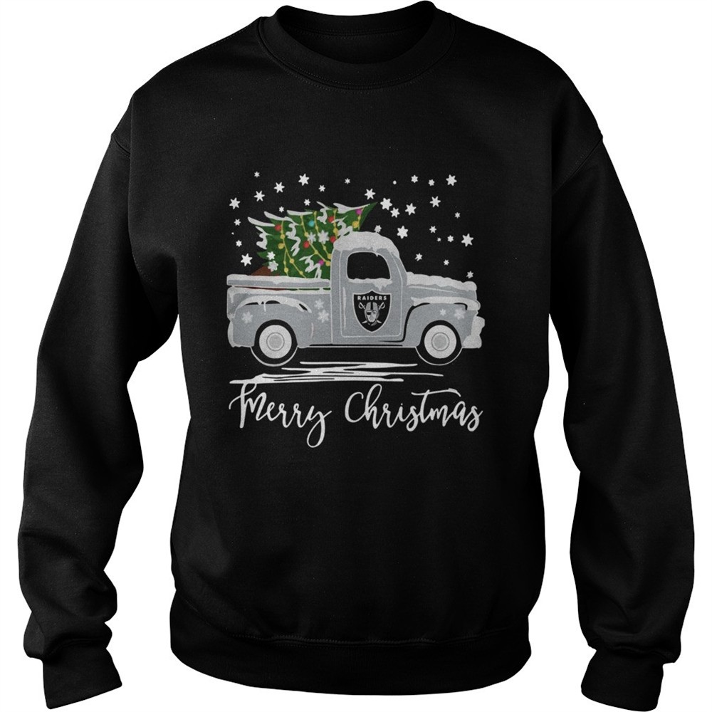 Oakland Raiders Truck Merry Christmas shirt