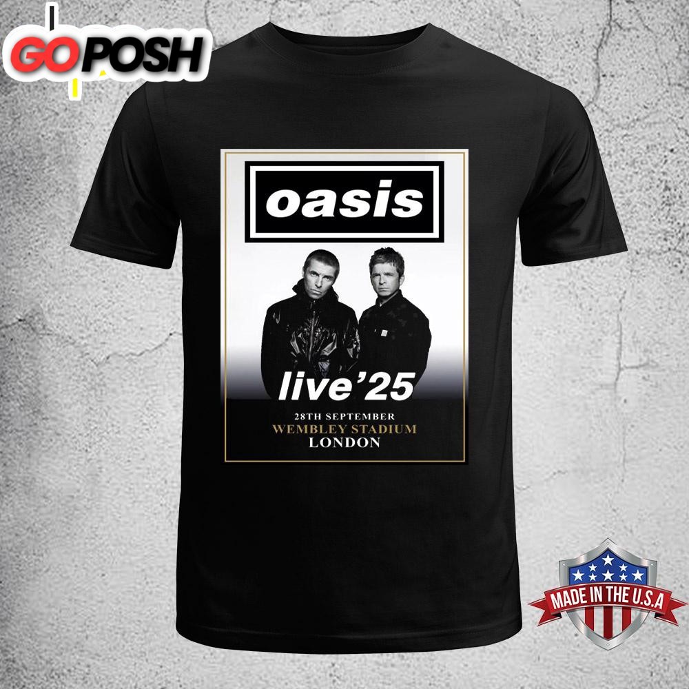 Oasis Live Tour London Wembley Stadium – 28 September 2025 Unisex T-Shirt