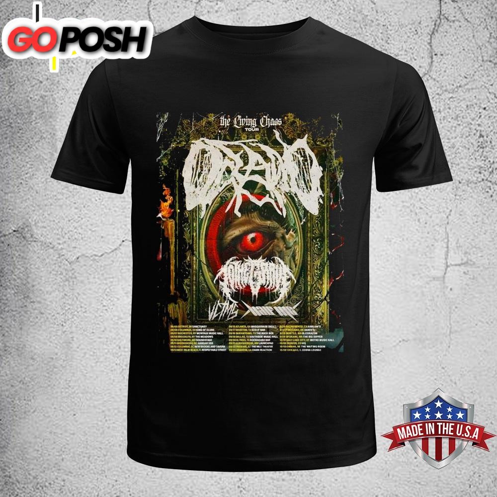 Oceano The Living Chaos Tour 2025 Poster Unisex T-Shirt