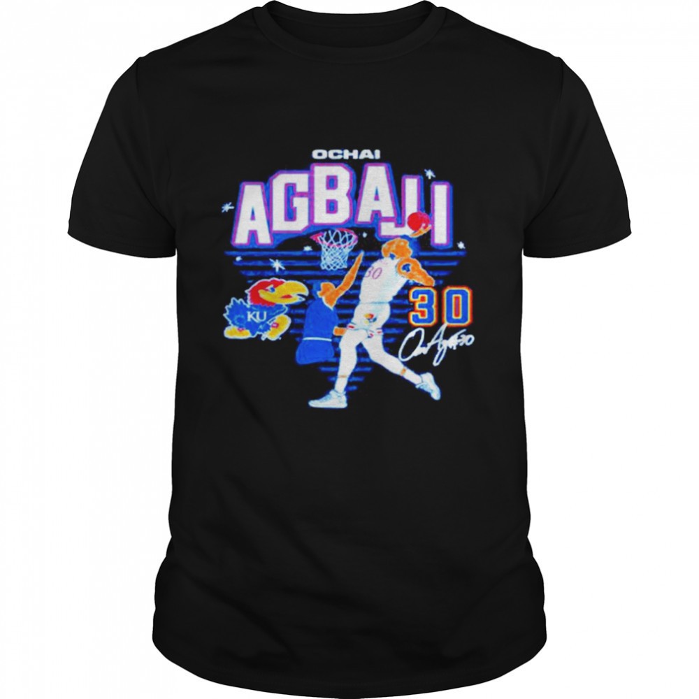 ochai-agbaji-kansas-jayhawks-caricature-dunk-shirt-9o2x94k5 Ochai Agbaji Kansas Jayhawks Caricature Dunk Shirt