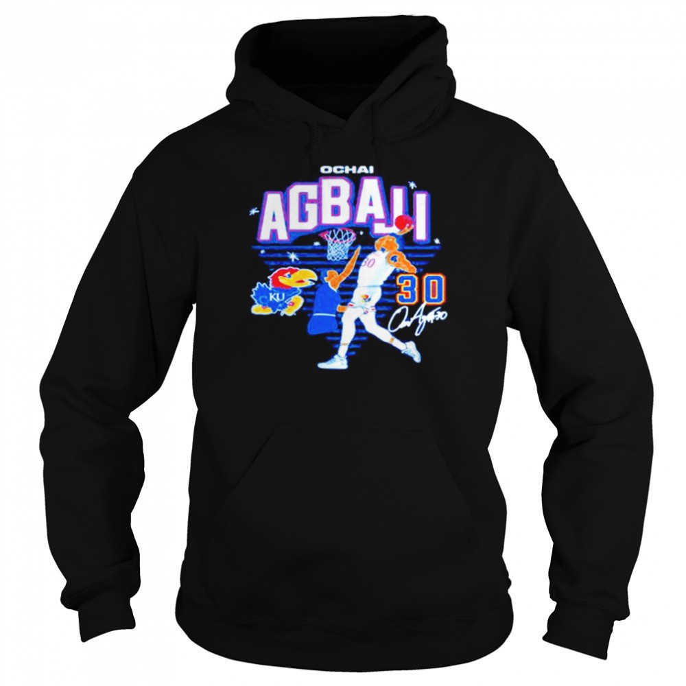 Ochai Agbaji Kansas Jayhawks Caricature Dunk Shirt