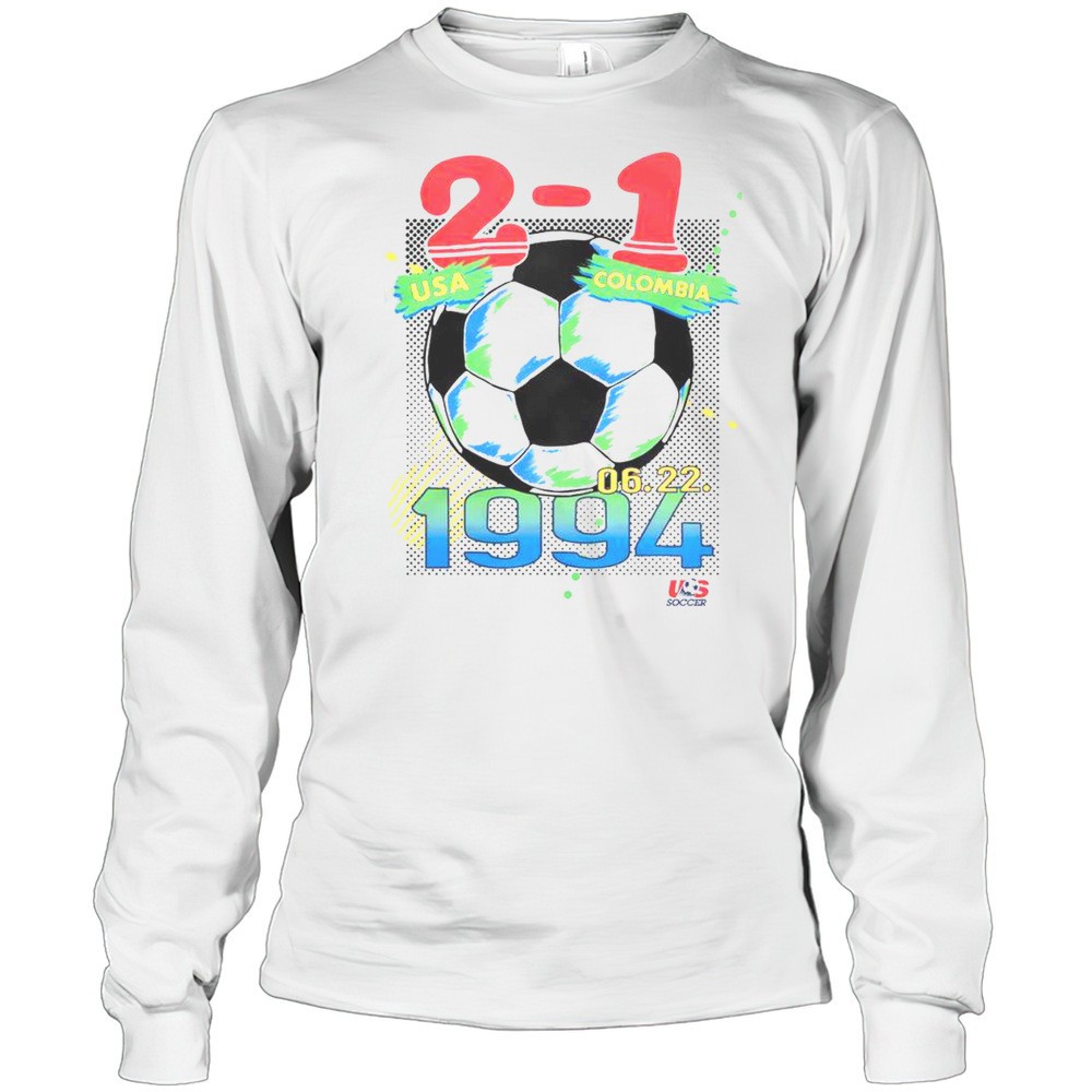 official-2-1-usa-vs-colombia-6221994-t-shirt-384su9cq Official 2-1 USA Vs Colombia 6.22.1994 T-Shirt